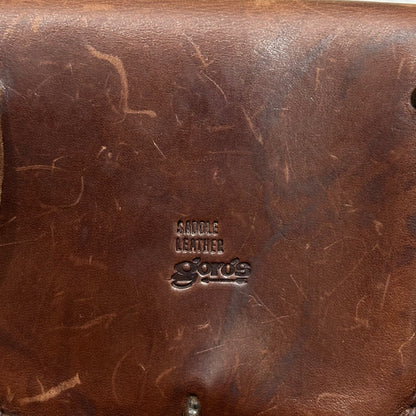 goro's Saddle Leather Concho Belt Pouch Brown