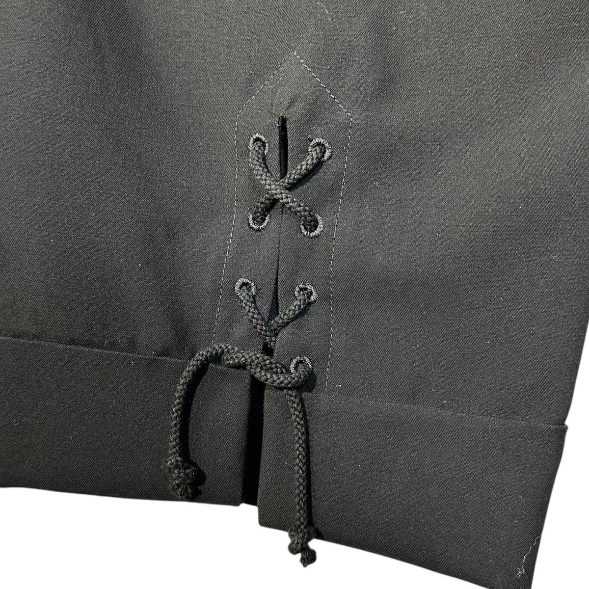 REGULATION Yohji Yamamoto 24SS Lace-Up Slacks Black Size 3