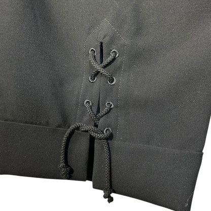 REGULATION Yohji Yamamoto 24SS Lace-Up Slacks Black Size 3