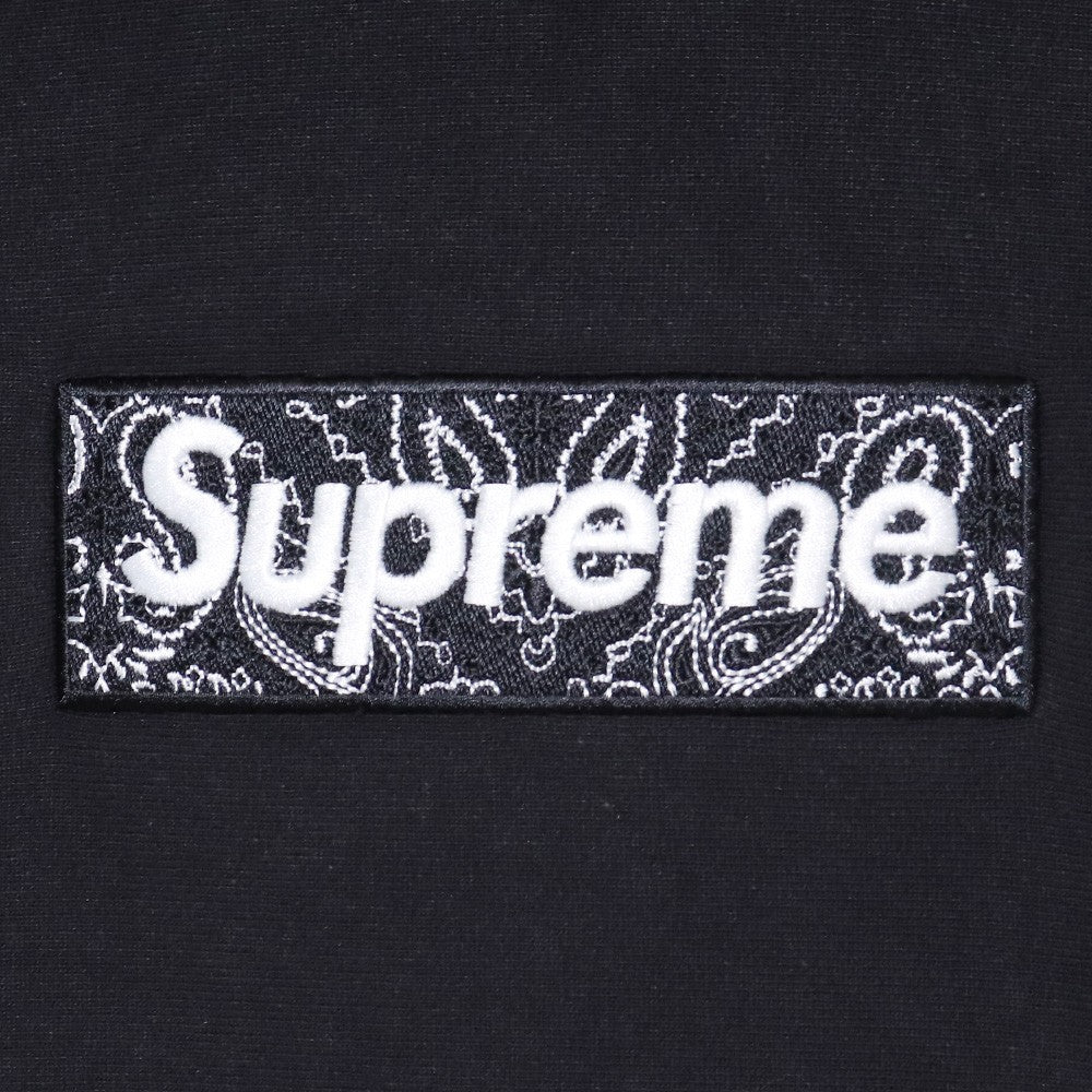 Supreme 19AW Bandana Box Logo Hoodie Black Size XL