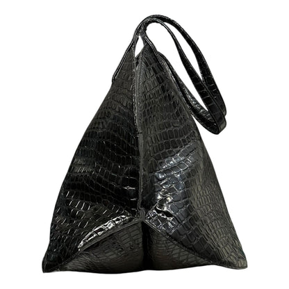 Comme des Garcons JUNYA WATANABE Croco-Embossed Circle Tote