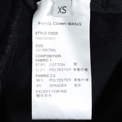 FENG CHEN WANG Striped Pocket Sweat Pants Black Size XS