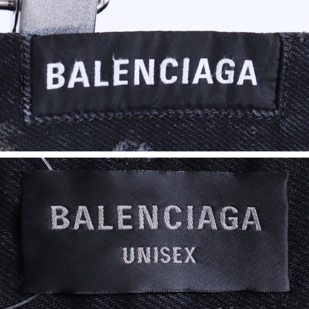 Balenciaga 23SS Super Destroyed Baggy Jeans Black Size S
