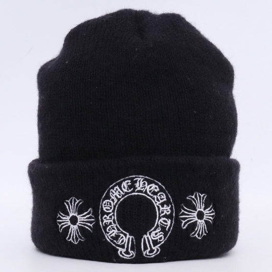CHROME HEARTS CH Plus Horseshoe Wool Beanie Black Size F