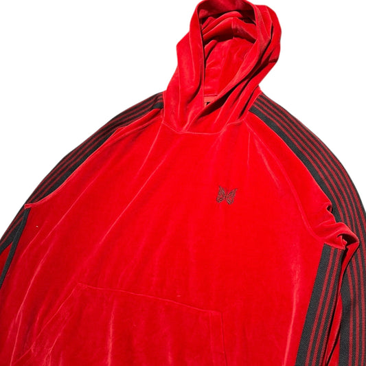 NEEDLES Track Velour Hoodie Red Size XL