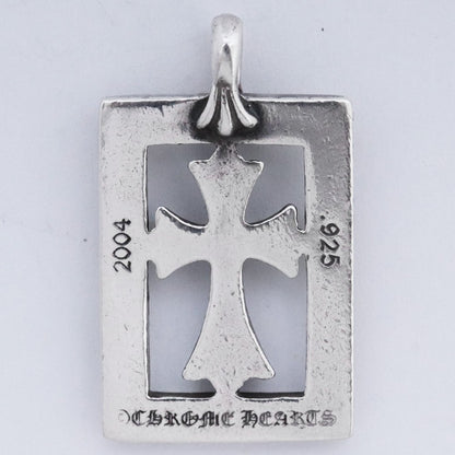 CHROME HEARTS Framed Open Babyfat Pendant Silver Size F