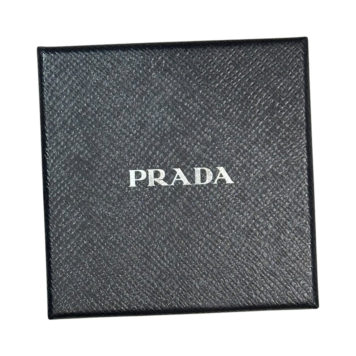 PRADA Vitello Daino Leather Round Coin Purse Black