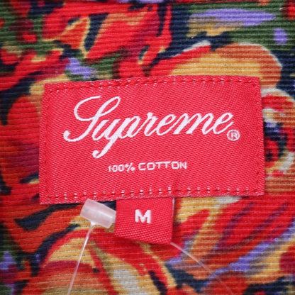 SUPREME 18AW Roses Corduroy Shirt Red Size M