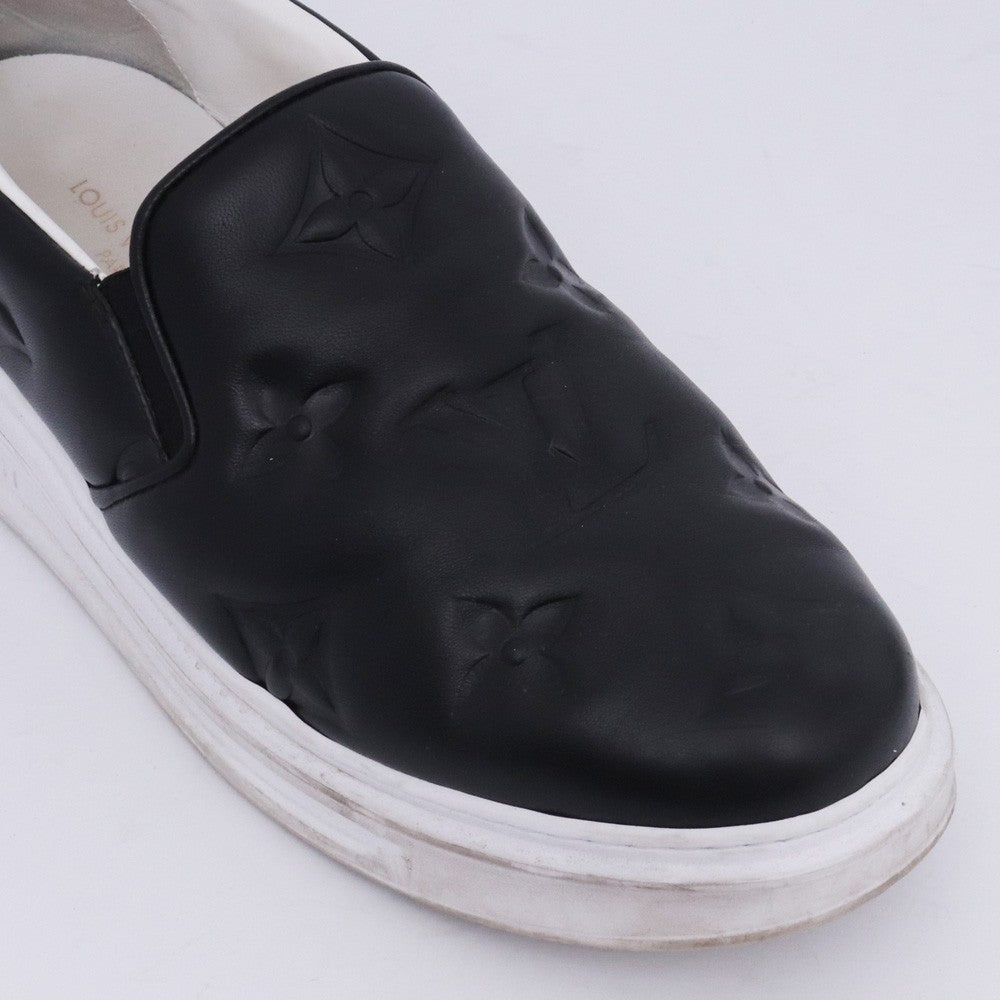 LOUIS VUITTON Beverly Hills Monogram Slip-Ons Black Size 7.5