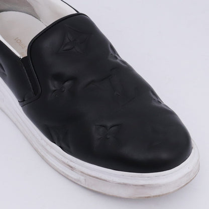 LOUIS VUITTON Beverly Hills Monogram Slip-Ons Black Size 7.5