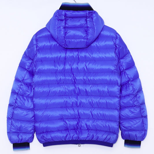 MONCLER AVRIEUX GIUBBOTTO Hooded Nylon Jacket Blue Size 0