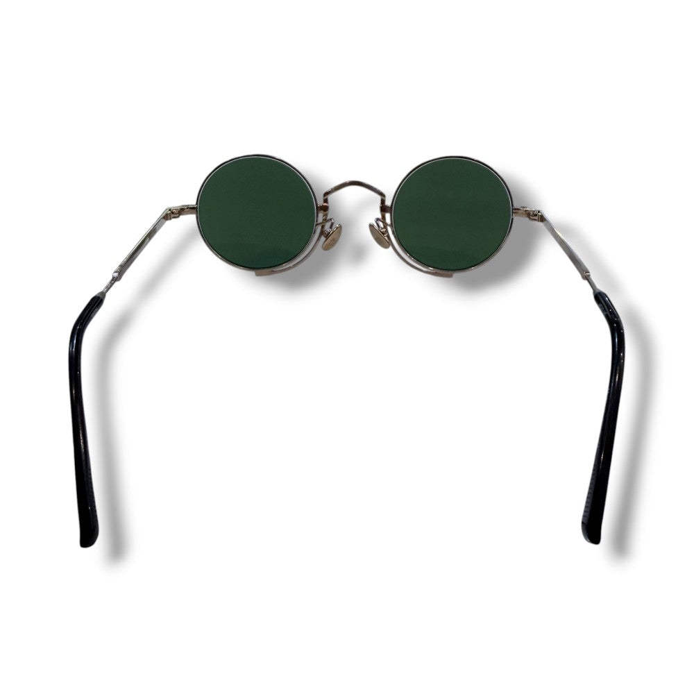 MATSUDA EYEWEAR Green Metal Frame Round Sunglasses