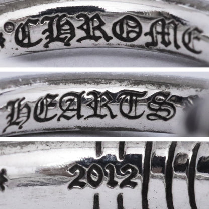 Chrome Hearts Silver Nail Cross Ball Ring Size US 7