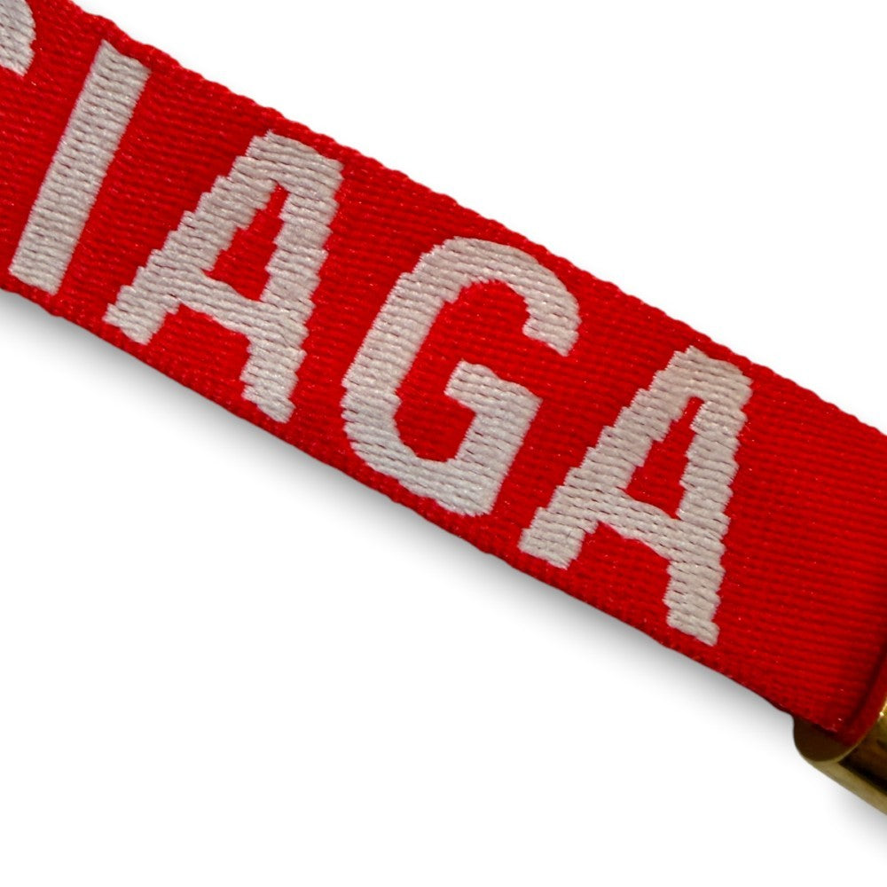 Balenciaga Brand Logo Bracelet Red Size F