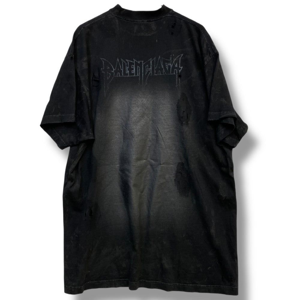 BALENCIAGA 23SS Paris Moon Oversized T-Shirt Black Size 1