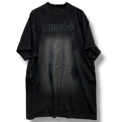 BALENCIAGA 23SS Paris Moon Oversized T-Shirt Black Size 1