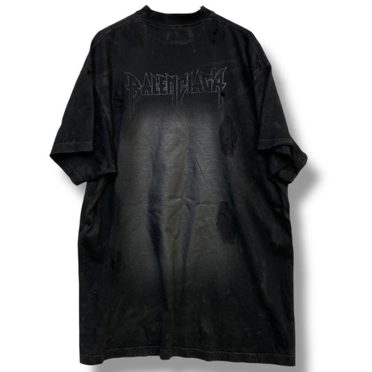 BALENCIAGA 23SS Paris Moon Oversized T-Shirt Black Size 1