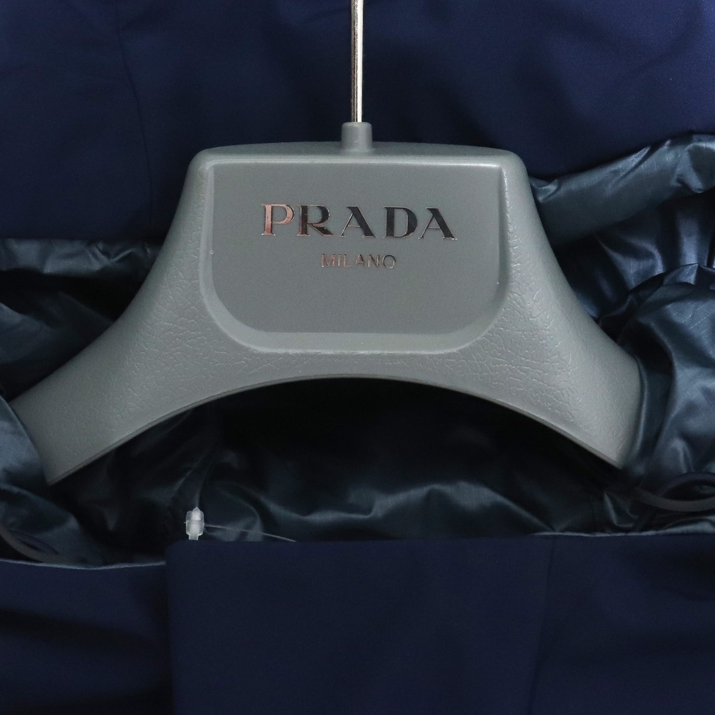 PRADA Reversible Down Long Coat Blue Size M