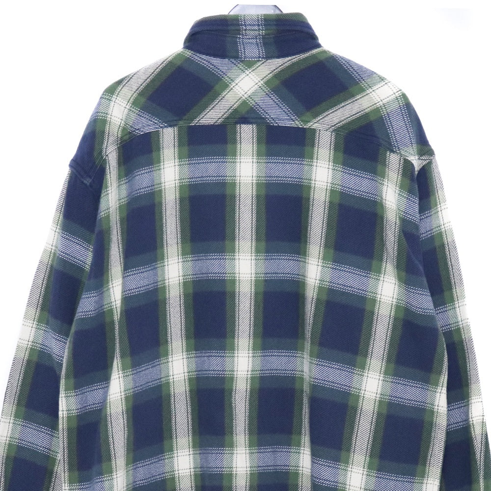 REMI RELIEF NAVY LABEL Indigo Check Sleeve Shirt