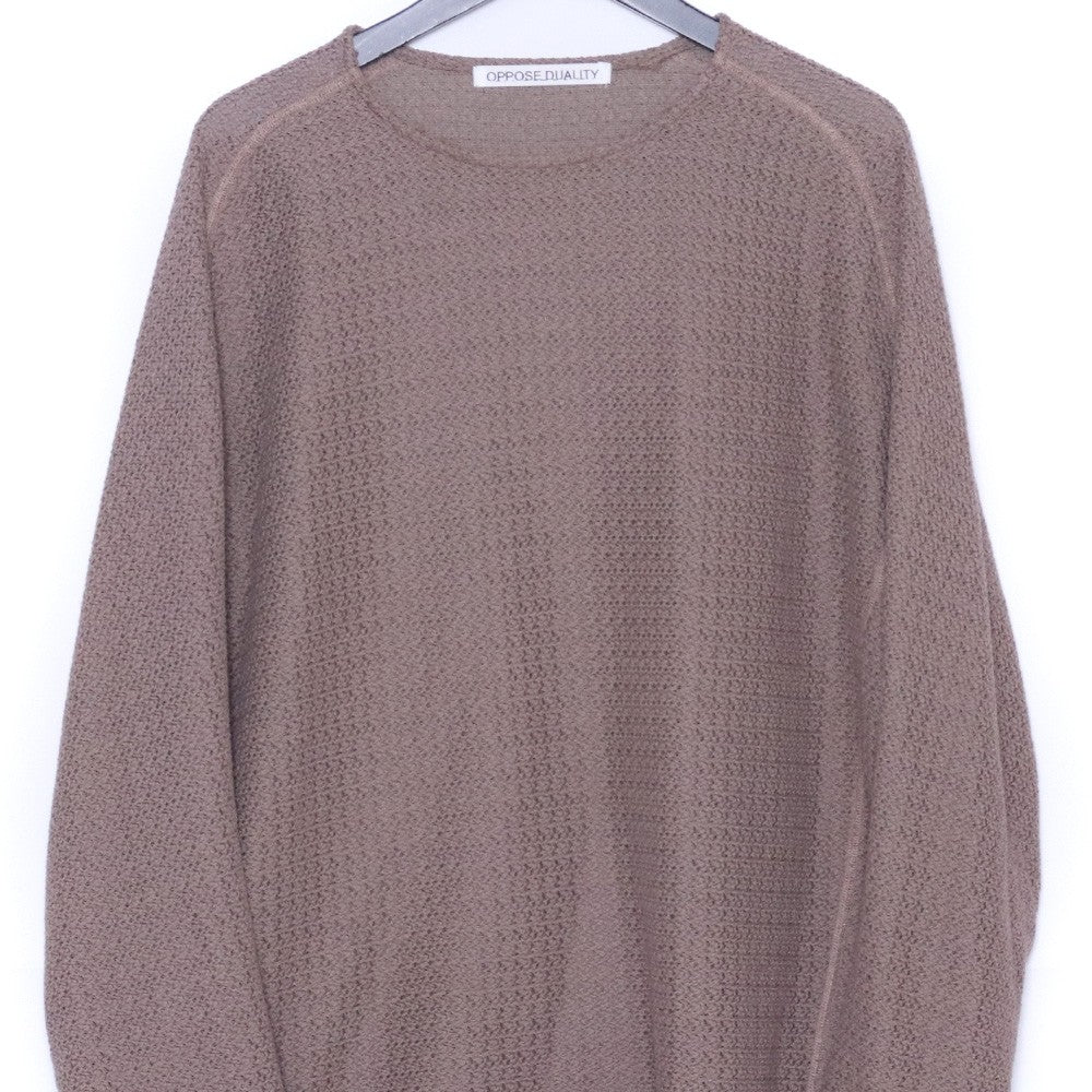 OPPOSE DUALITY 25AW Russel Long Sleeve Knit Beige Size 46