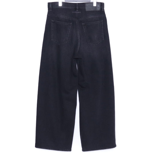 MM6 25AW Painted Wide 5-Pocket Jeans Black Size 30