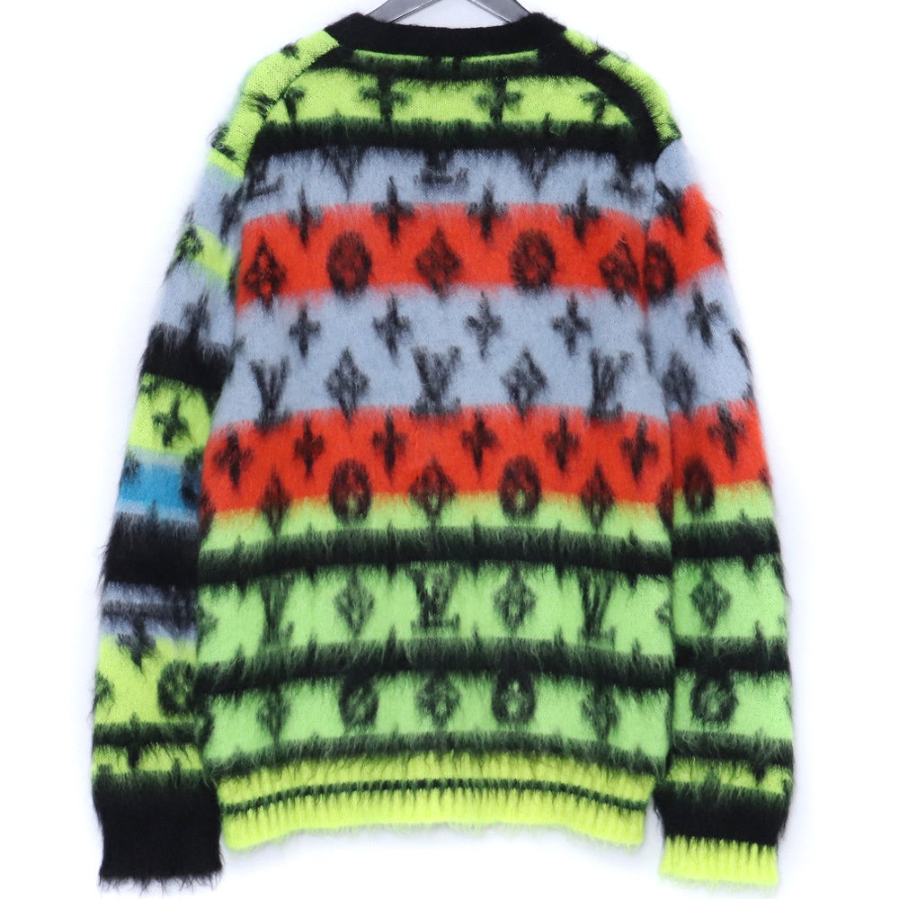 LOUIS VUITTON 22AW Monogram Mohair Cardigan Multi Size L