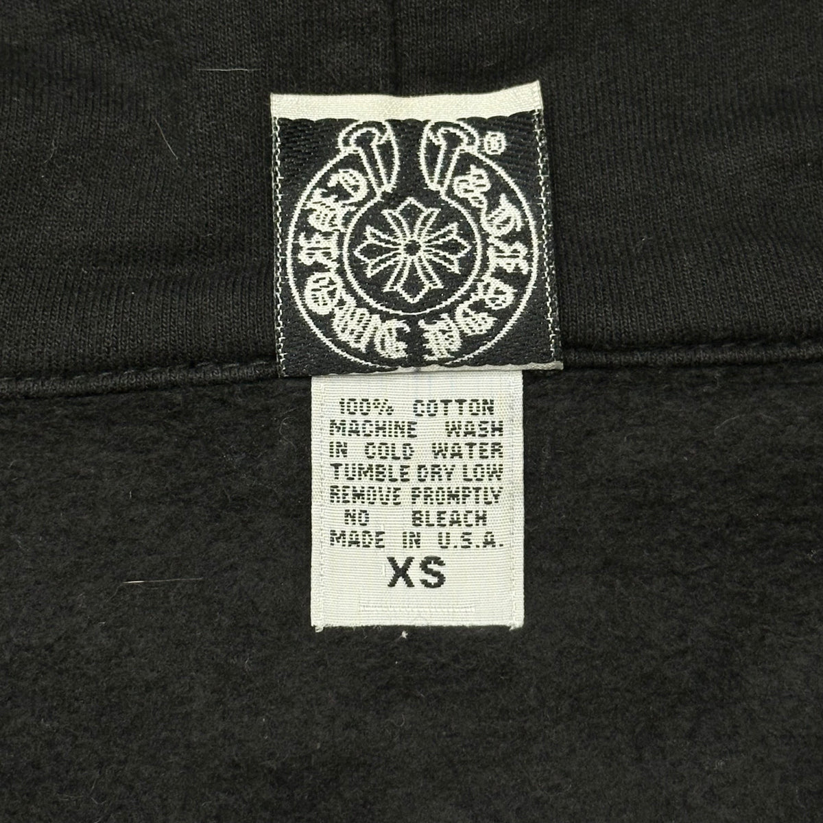 CHROME HEARTS 90s Dagger-Charm Zip Back-Print Multi Hoodie Size XS