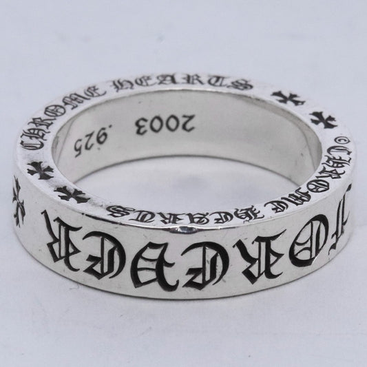CHROME HEARTS 6mm SPACER FOREVER Ring Silver Size JP 23