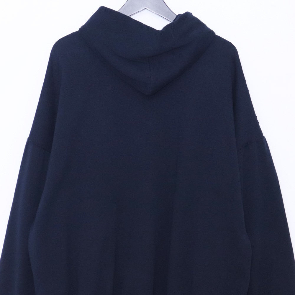 BALENCIAGA 23AW BE NICE Distressed Hoodie Navy Size 1