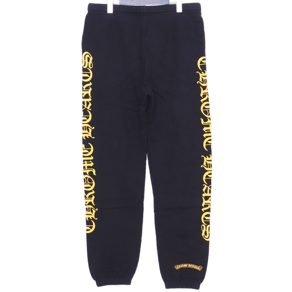 Chrome Hearts Side Logo Sweatpants Black Yellow Pants Size M
