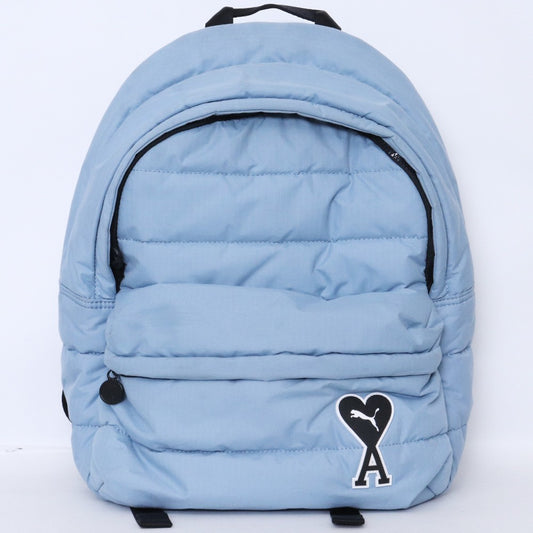 AMI PUMA Quilted Backpack Blue Size F