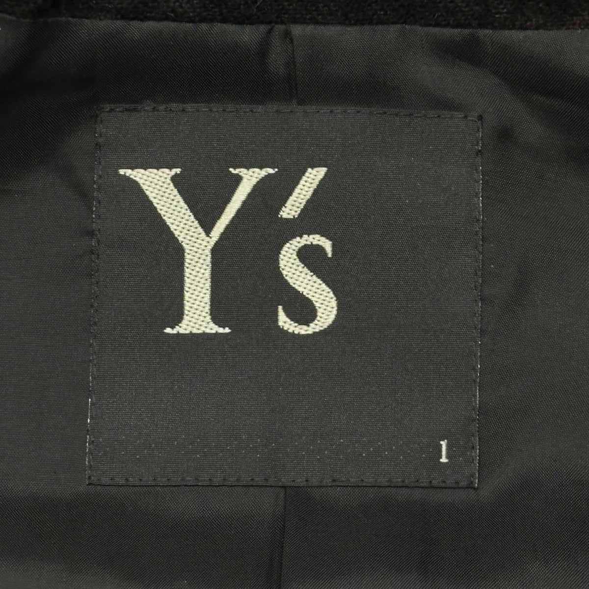 Y's Buffalo Check Short Wool Jacket Black/Red Size 1