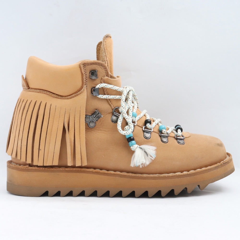 ALANUI x DIEMME Roccia Fringe Ankle Boots Beige Size EU 41