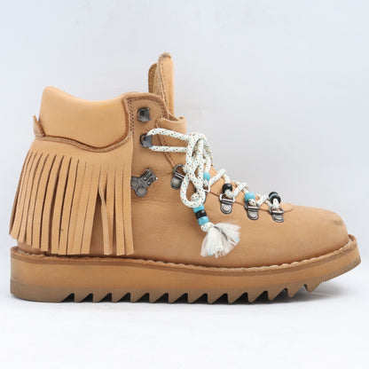 ALANUI x DIEMME Roccia Fringe Ankle Boots Beige Size EU 41
