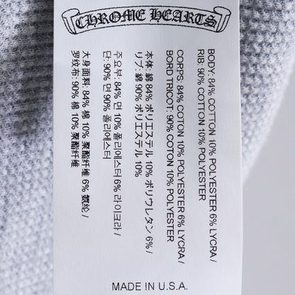 CHROME HEARTS Y NOT CH Logo Thermal Hoodie Gray Size M