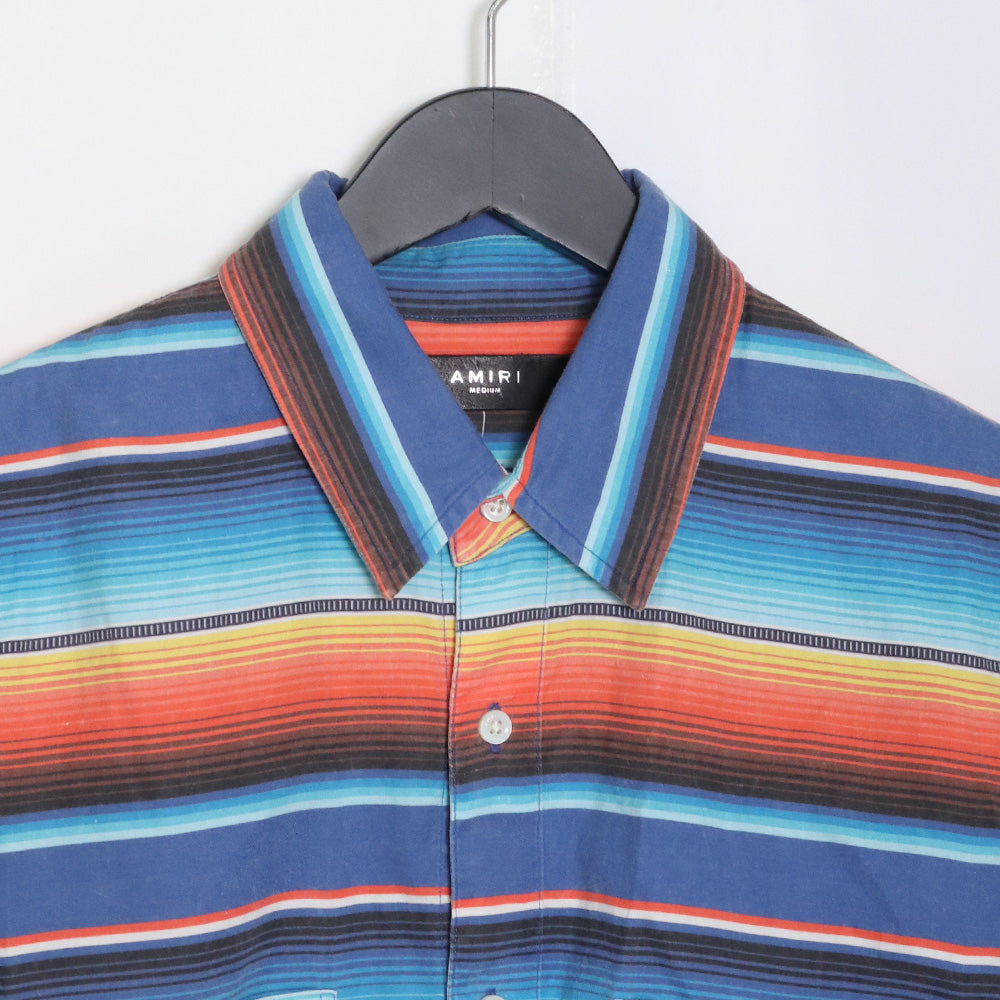 AMIRI Rainbow Border Long Sleeve Shirt Multi Size M