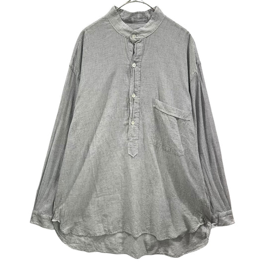 COMOLI 23SS Khadi Cotton Pullover Shirt Check Size 2