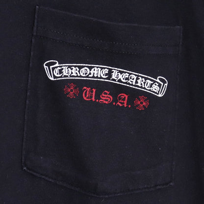 CHROME HEARTS American Flag Dagger T-Shirt Black Size M