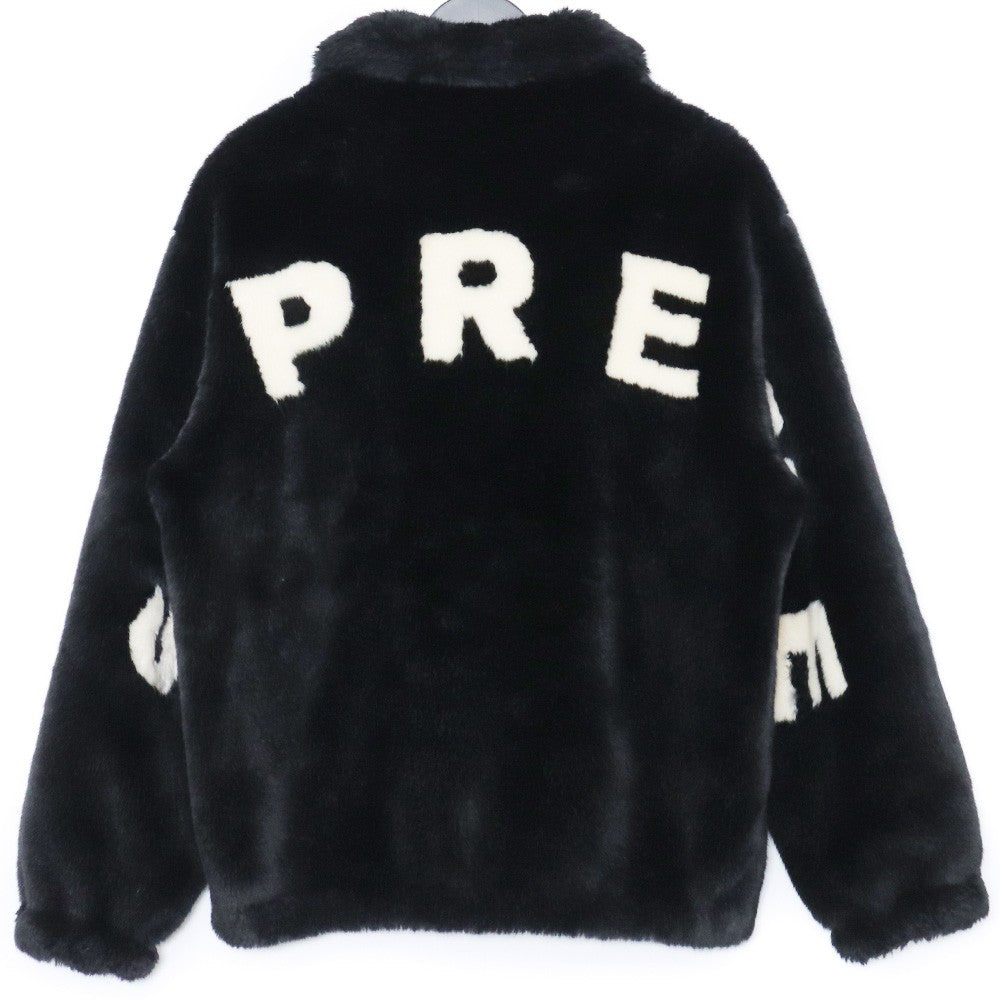 SUPREME 17SS Black Faux Fur Bomber Jacket Size S
