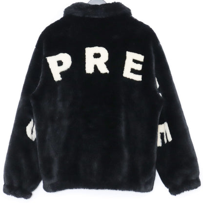 SUPREME 17SS Black Faux Fur Bomber Jacket Size S