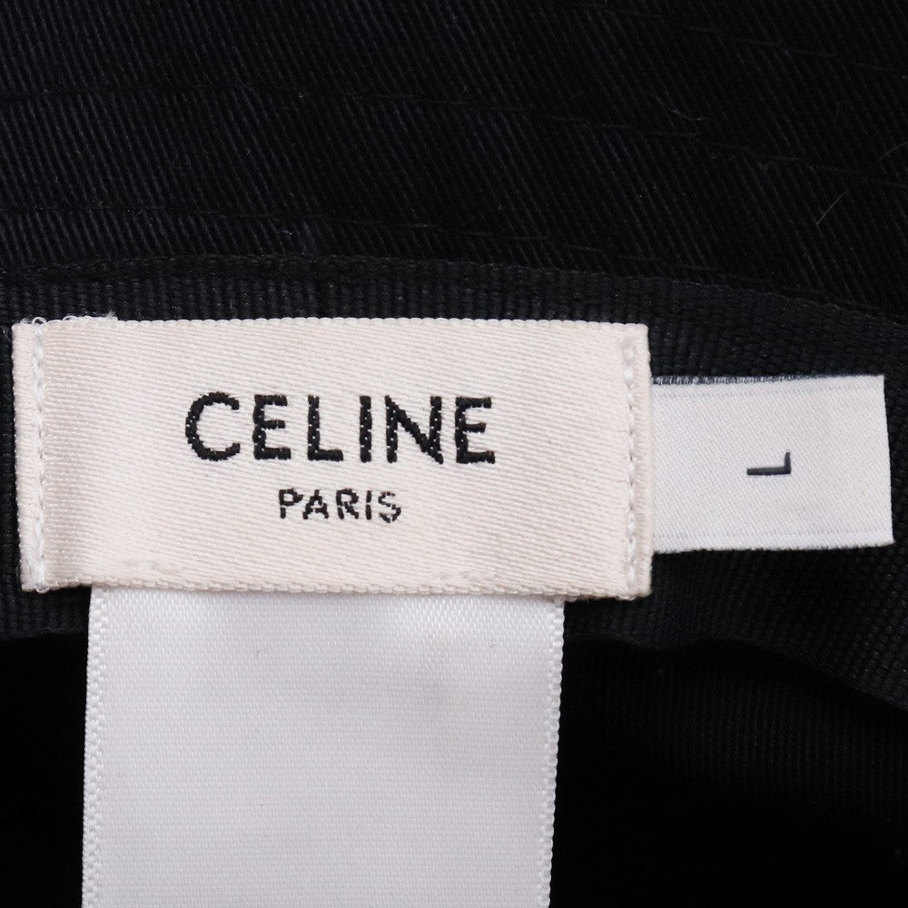 CELINE Logo Bucket Hat Navy Size L
