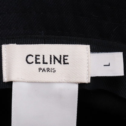 CELINE Logo Bucket Hat Navy Size L
