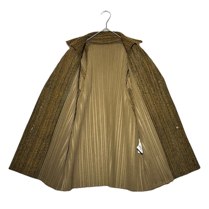 PLEATS PLEASE Felt Pleated Tailored 3-Button Jacket Size 3