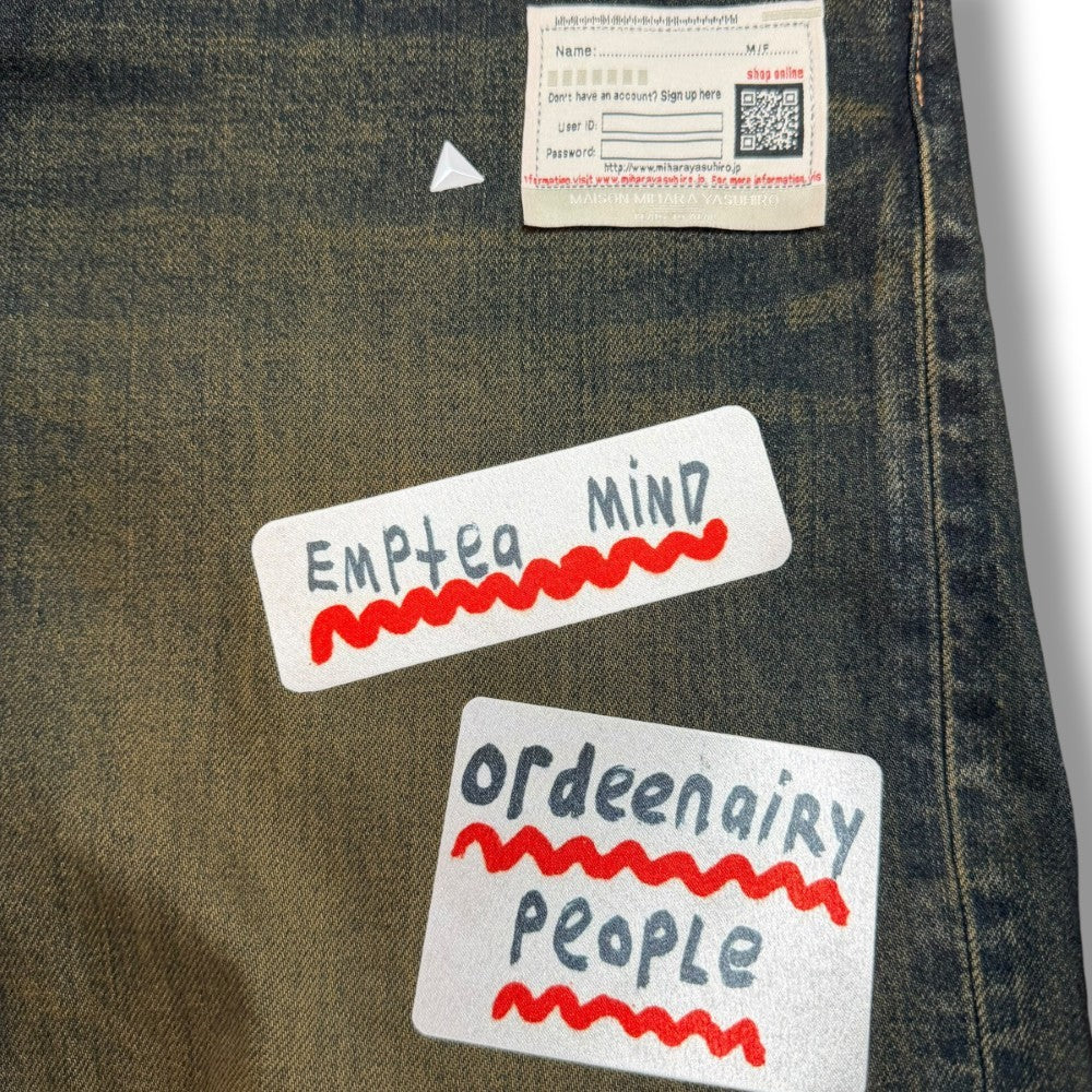 Maison MIHARA YASUHIRO Sticker Indigo Wide Jeans Size 46