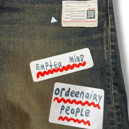 Maison MIHARA YASUHIRO Sticker Indigo Wide Jeans Size 46