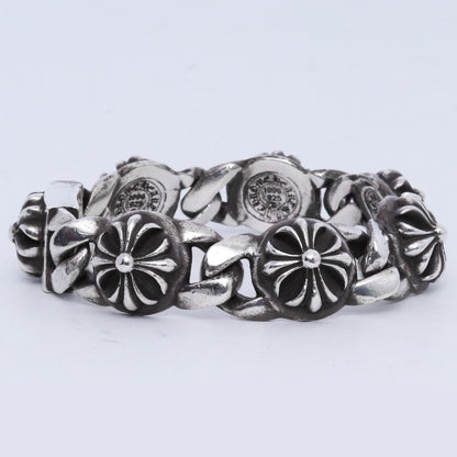 CHROME HEARTS CROSS LINK Bracelet Silver