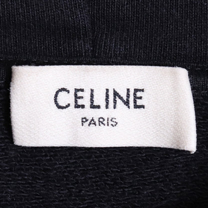CELINE Stud Logo Pullover Hoodie Black Size XXL