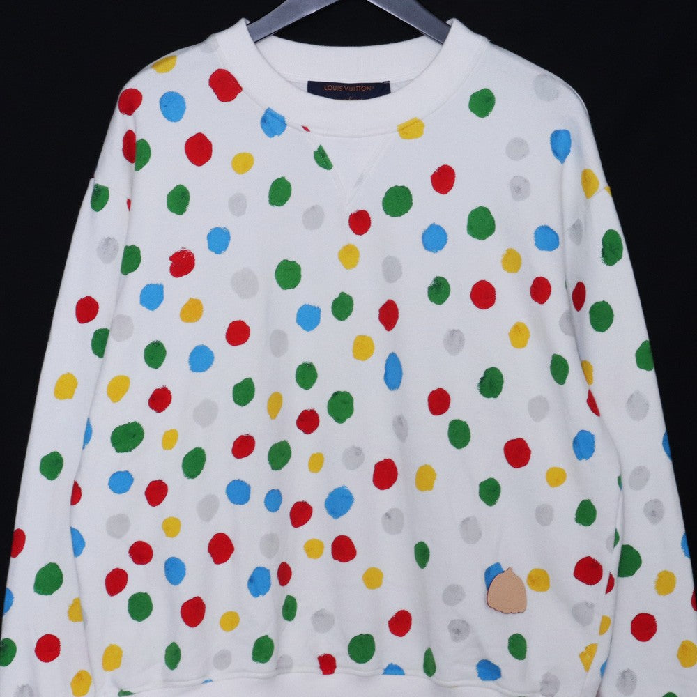 LOUIS VUITTON x Kusama 23SS Painted Sweatshirt White Size L