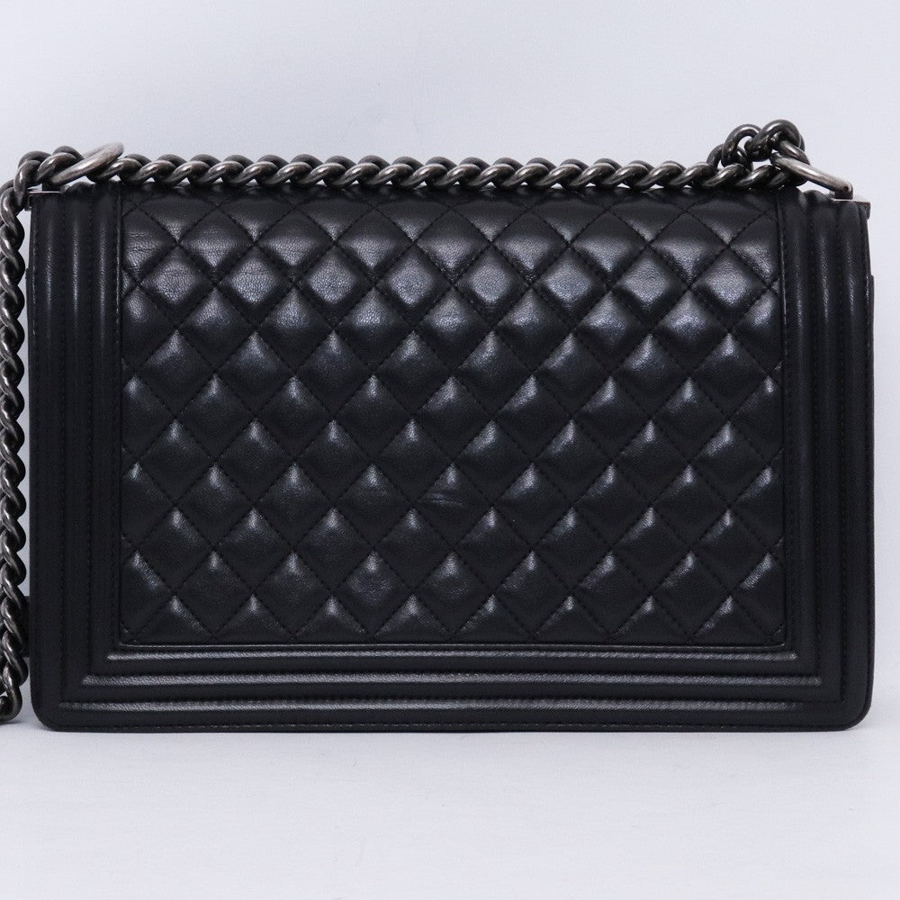 CHANEL BOY CHANEL Boy Chanel Bag Black Size L