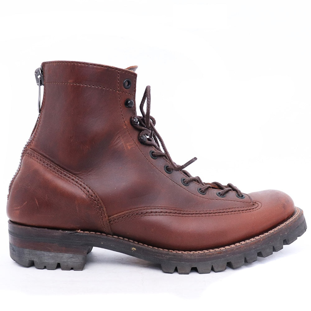 junhashimoto Military Back Zip Double Boots Brown Size EU 41